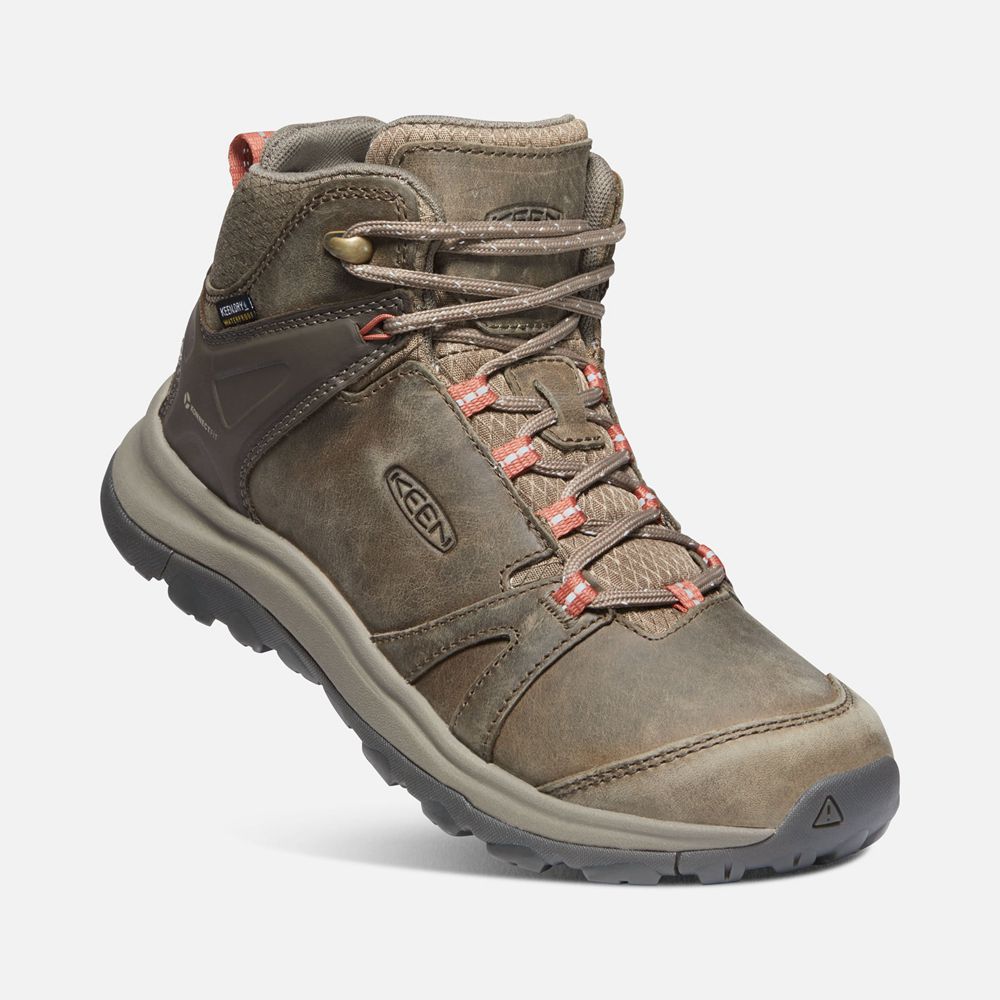 Keen Laarzen Dames Bruin - Terradora Ii Leern Waterproof - 15693-UBWH